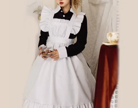 猫老师正统欧版女仆装大码长款男穿女装大佬黑...