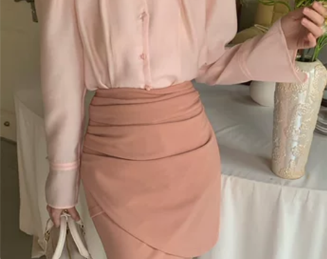 可甜可盐 2024春季新款气质通勤纯色高腰...