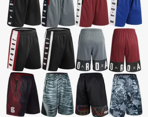 篮球短裤男aj宽松五分裤训练裤沙滩裤速干过...