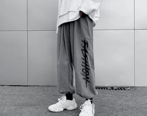 秋冬季新款休闲裤子男韩版潮流宽松直筒抽绳束脚九分裤阔腿运动裤... 秋冬季新款休闲裤子男韩版潮流宽松直筒抽绳束脚九分裤阔腿运动裤...