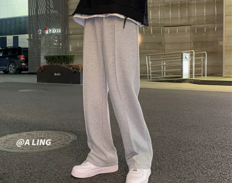 裤子男宽松直筒韩版潮流休闲长裤男士春秋卫裤...