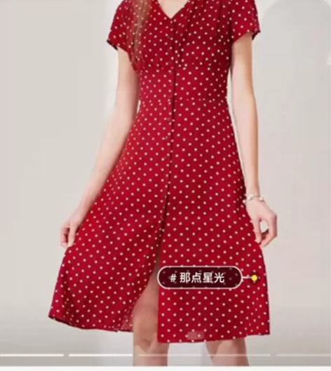 秋水伊人连衣裙2020夏新款女ins法国复...