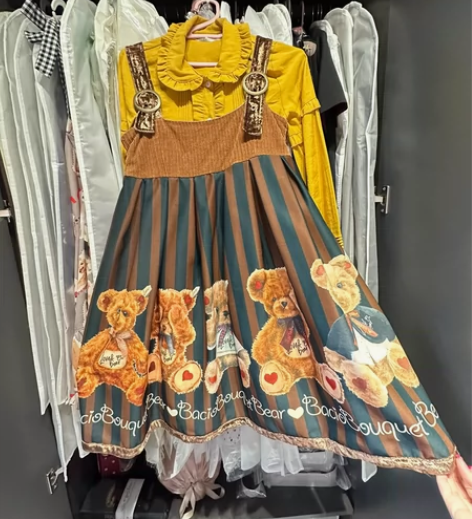 【榛果可可花束】泰迪熊jsk 17版 棕绿...