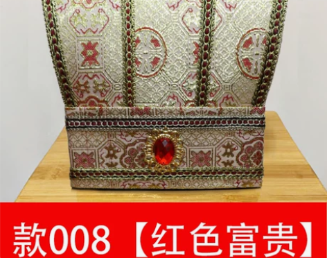 古代男汉服丞相帽三国头饰古装道具舞台诸葛亮...