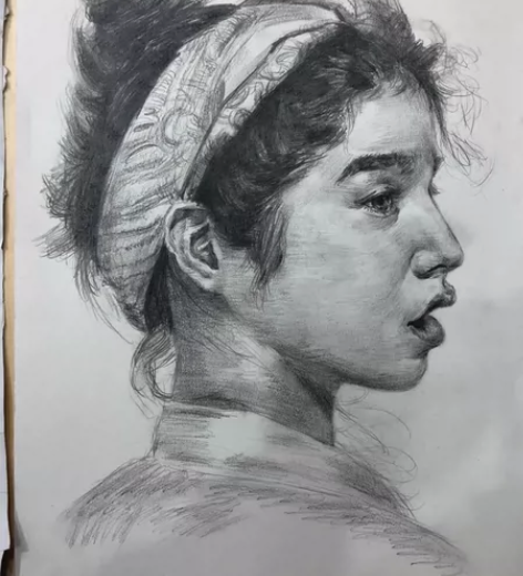 素描石膏头像 4开头像画 出自本人手笔  ...