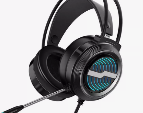 夏新耳机头戴式耳麦带话筒有线降噪游戏吃鸡台...