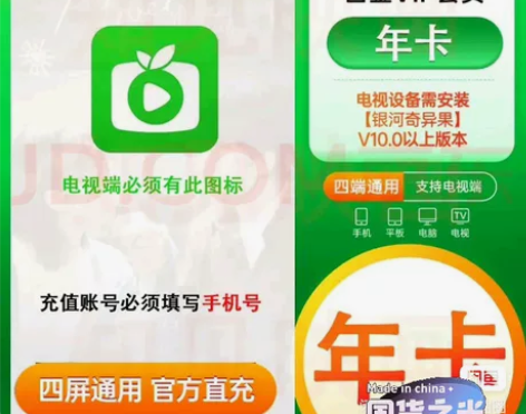 爱奇艺电视会员月卡1个月爱奇艺银河奇异果会...