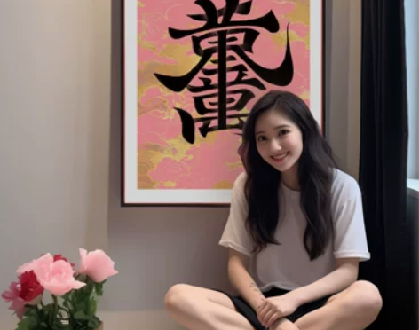 送女友礼物公主请发财趣味创意国潮书法挂画多...