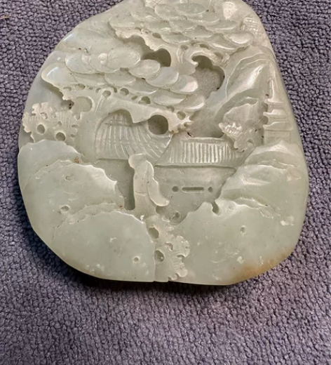 写意人物镂空玉雕摆件 特惠！写意人物镂空玉...