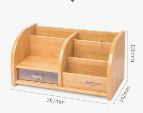 金隆兴创意笔筒女多功能木质时尚简约笔筒办公...