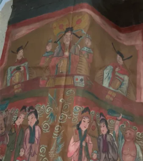 布画,道教画,懂行的朋友来!人物清晰生动,...