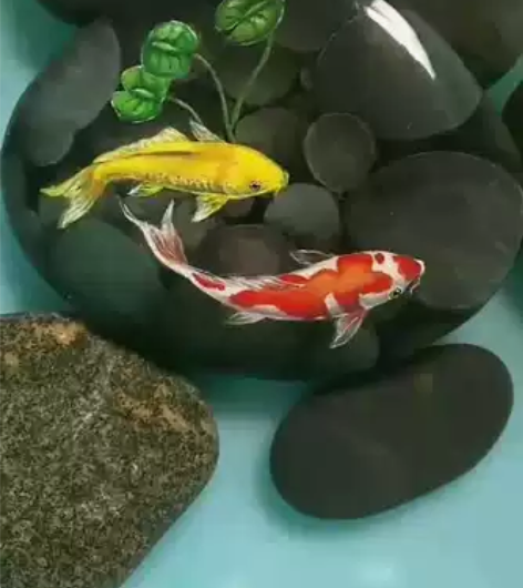 活动价，包邮手绘石头画工艺品礼品～兔子，情...