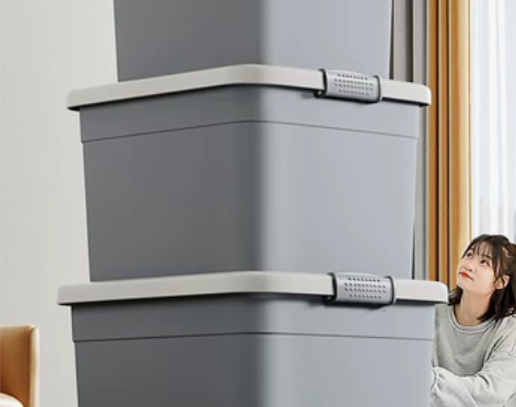 日本无印良品收纳箱家用特大号加厚塑料衣服储...