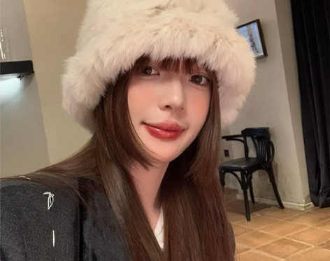 兔毛帽子女秋冬款加厚保暖防寒毛线帽显脸小皮...
