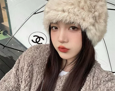 真兔毛帽子女秋冬季毛绒皮草帽子加厚防寒保暖...