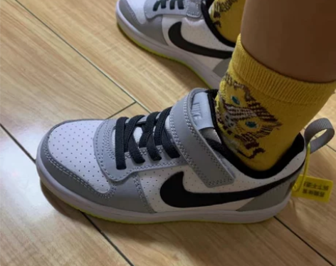 Nike耐克儿童鞋COURT低帮板鞋魔术贴...