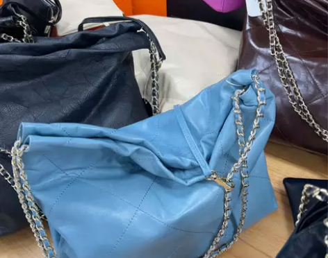 头层皮浅蓝色垃圾袋，小号，闲置物品，不退不...