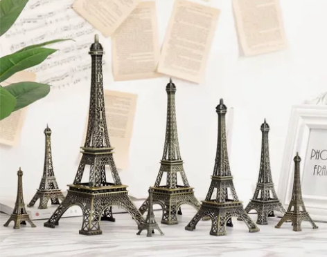 地标建筑模型巴黎埃菲尔铁塔工艺品摆件客厅酒...
