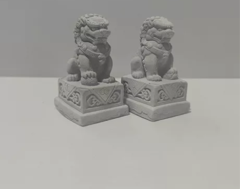 可爱迷你石狮子结婚新婚桌面摆件装饰中国风镇...