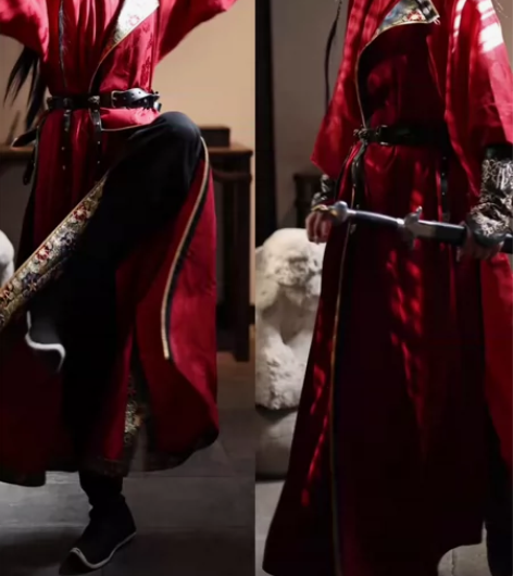 汐舟原创【入骨相思】唐圆领袍缺跨袍春夏秋汉...