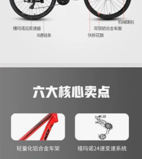 喜德盛 沃雷顿红日300 24山地自行车 ...