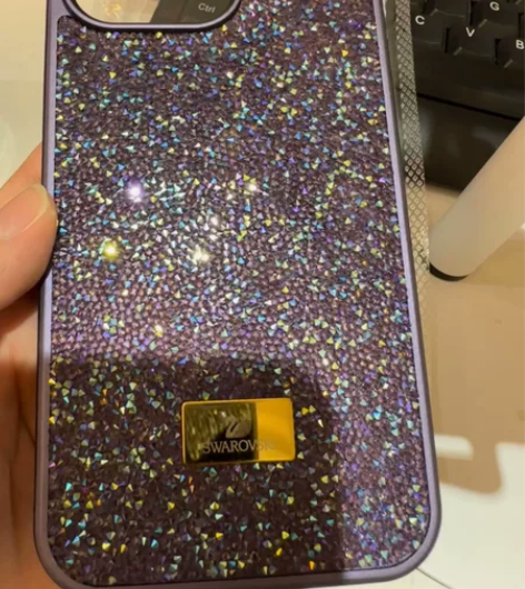 施华洛世奇同款苹果15promax手机壳多...