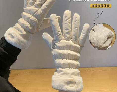 手套女冬季2023新款保暖可爱触屏骑行电动...