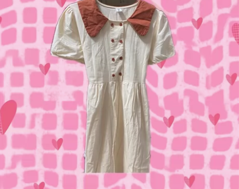 夏季新款连衣裙学院风甜美少女学生中长裙娃娃...