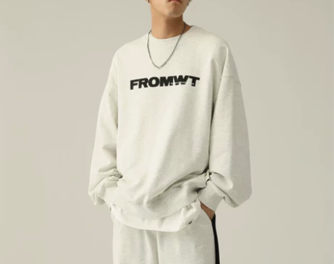 FROMWRTING字由潮牌基础圆领宽松套...
