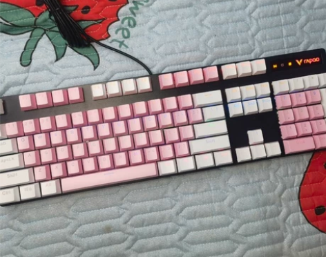 包邮九成新雷柏V500PRO青轴机械键盘 ...