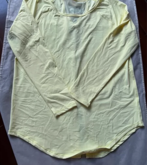 LuLu同款M码运动上衣长袖吸汗训练跑步健...