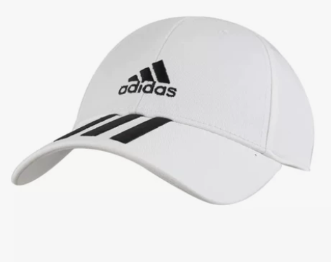 阿迪达斯专柜购买正品棒球帽 经典三条杠，白...
