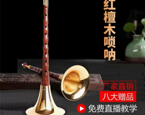 新艺红檀唢呐乐器全套唢呐乐器初学者专业演奏...