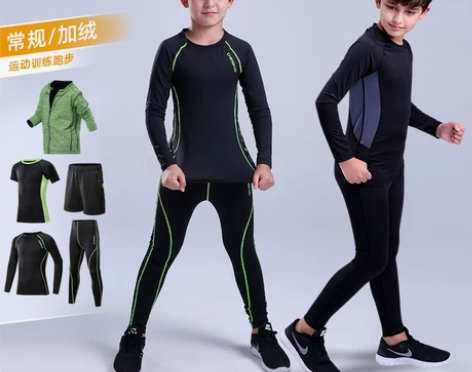 ?儿童紧身衣训练服秋冬运动套装打底服篮球足...