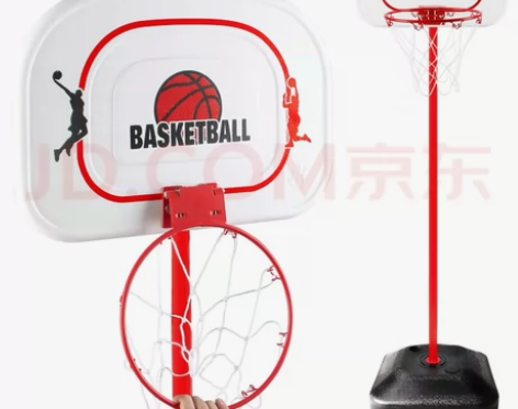 实心儿童篮球架玩具，可升降室内户外宝宝玩具...