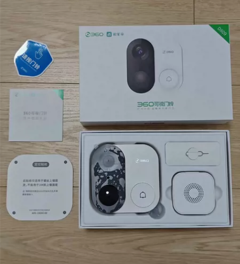 360可视门铃D809红外夜视动态移动侦测...