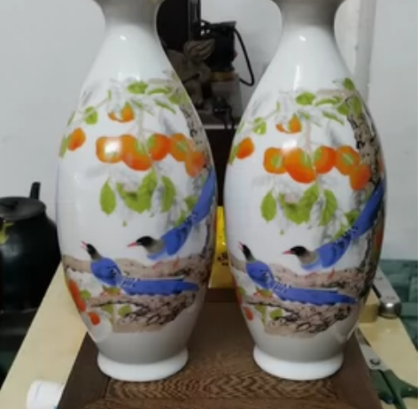 景德镇镇花瓶一对,喜事多多!小花瓶一对!完...