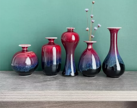 景德镇迷你小花瓶拇指花瓶微观特小瓷瓶摆件迷...