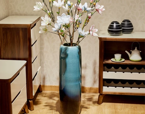 景德镇落地花瓶大号陶瓷客厅玄关干花装饰现代...