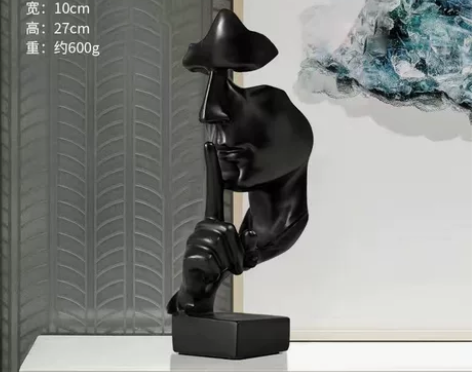 沉默是金客厅酒柜装饰品摆件创意家居办公室装...