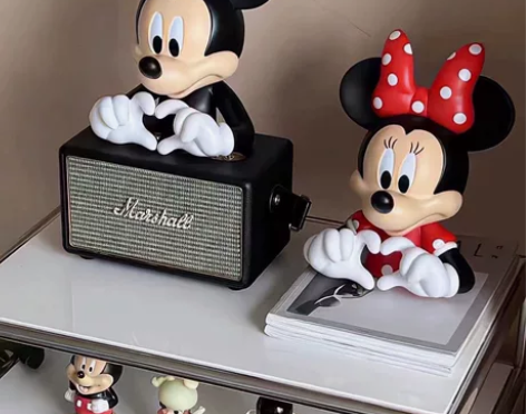 比心米奇米妮存钱罐半身摆件桌面创意摆件爱心...