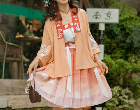 芸梦溪夕夜珑花宋制褙子夏三件套中国风汉元素...