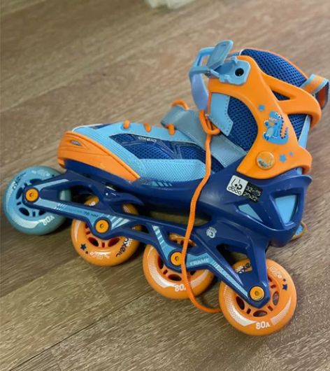 迪卡侬轮滑鞋儿童青少年大童溜冰鞋男童女童男...
