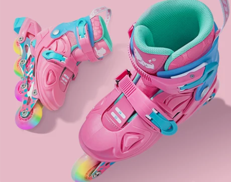 美洲狮轮滑鞋溜冰鞋儿童全套装男童女童初学者...