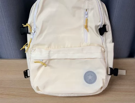 Converse/匡威奶黄色书包休闲大容量...