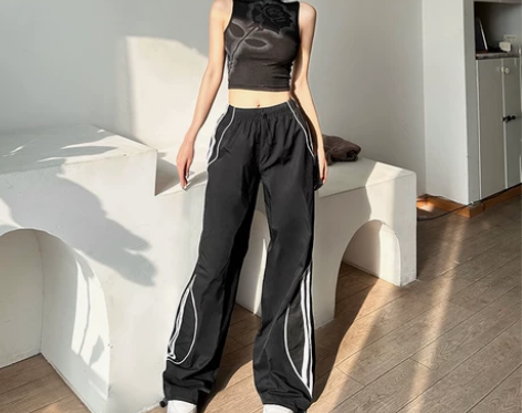 KLalien 美式复古撞色设计感速干运动...