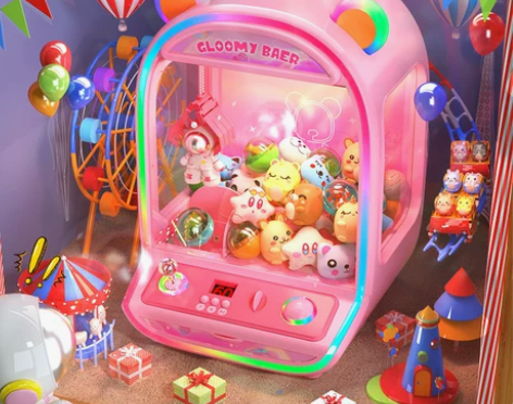 加大儿童抓娃娃机小型家用迷你夹公仔女孩大号...