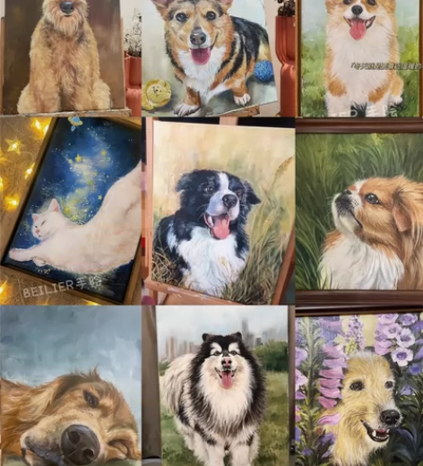 纯手绘肌理画，立体面，文字及字体颜色可定制...