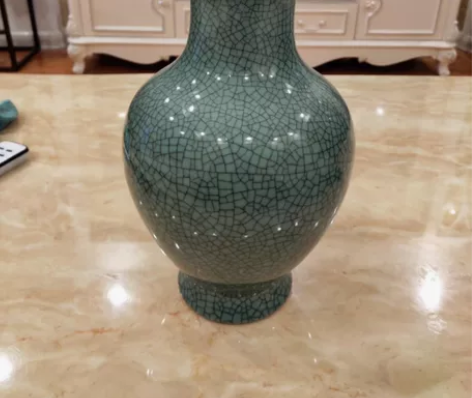 陶瓷花瓶摆件客厅插花仿古开片裂纹中式家居装...