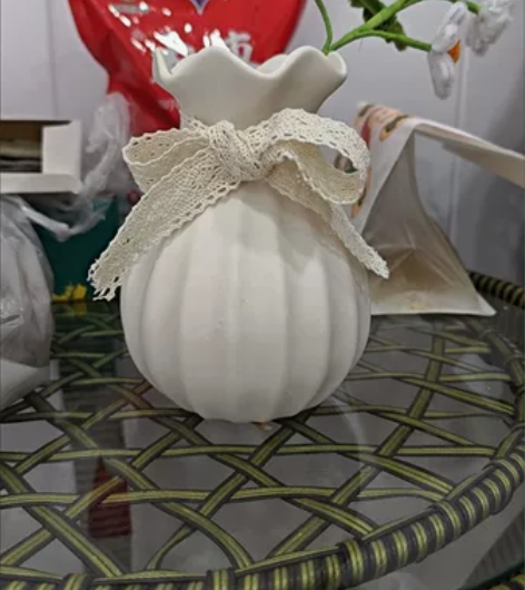 白色简约陶瓷花瓶水养北欧现代创意家居客厅餐...